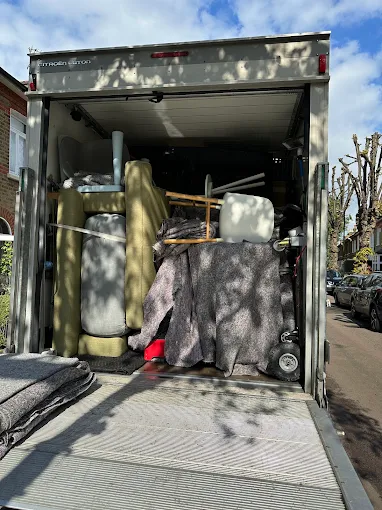 Moving van fully loaded